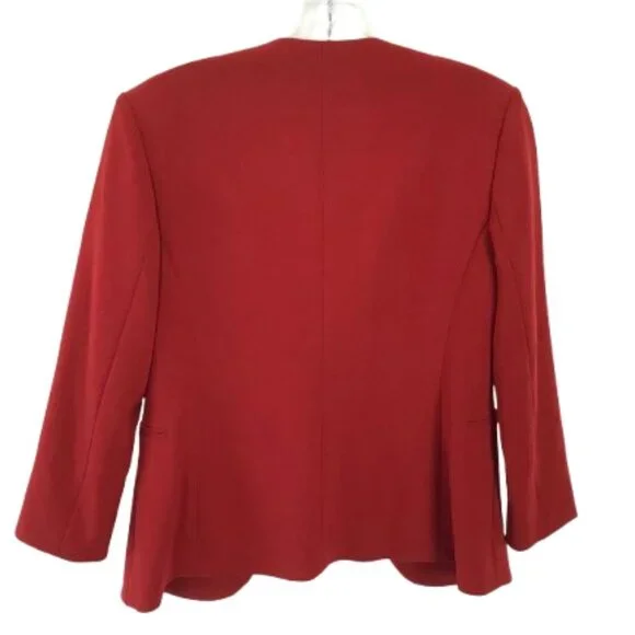 Theory Womens Size 4 Red Oak Lindrayia Admiral Jacket Blazer Made in USA - Picture 5 of 5